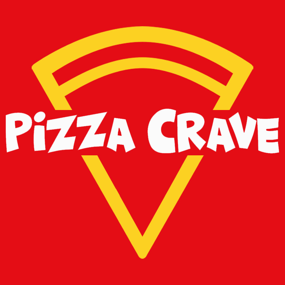 Pizza Crave red, yellow, and white logo