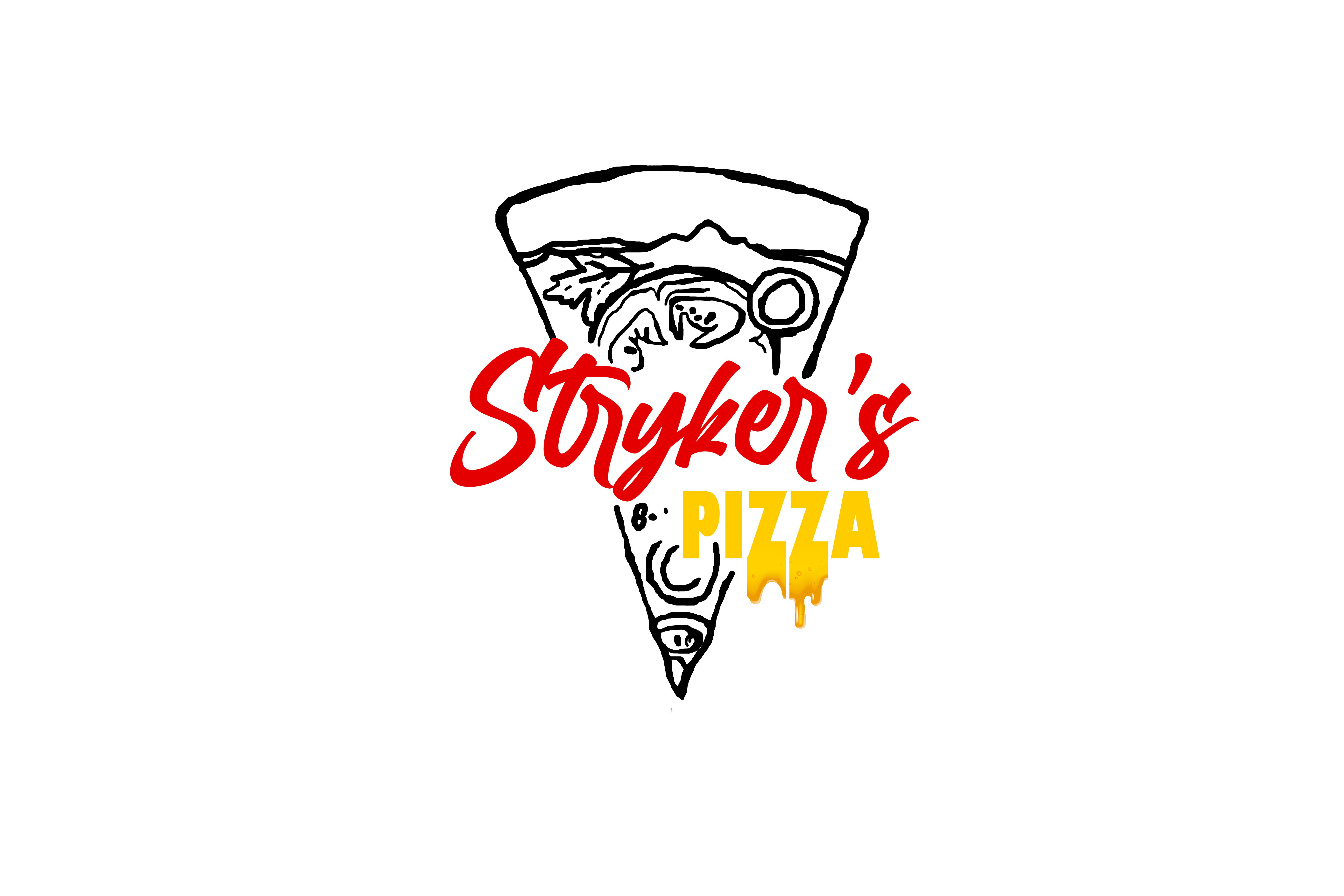 Styker's Pizza red, yellow, and black logo